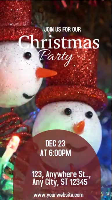 Copy of Red Maximalist Red And White Christmas Party Invitation ...