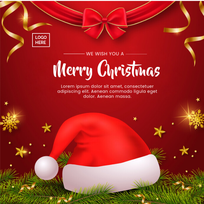 Plantilla de Red Maximalist Red And White Merry Christmas 2024 ...
