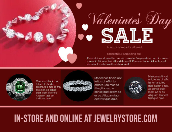Red Maximalist Red Maximalist Valentine's Day Postcard Template Flyer (us Letter) Flyer (us Letter)