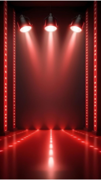 Красный Stage Lighting Background Instagram Story Template