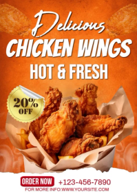 Red Maximalist Restaurant  A4 template