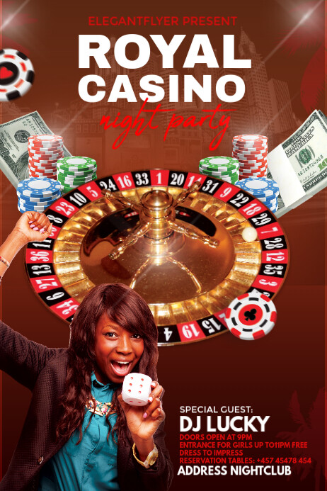 Red Maximalist Royal Casino Party Poster Template | PosterMyWall Red Maximalist Royal Casino Party Poster Template | PosterMyWall