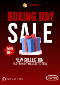 Red Maximalist Sale A2 template