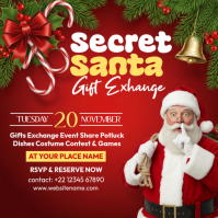 Red Maximalist Secret Santa Instagram Post template