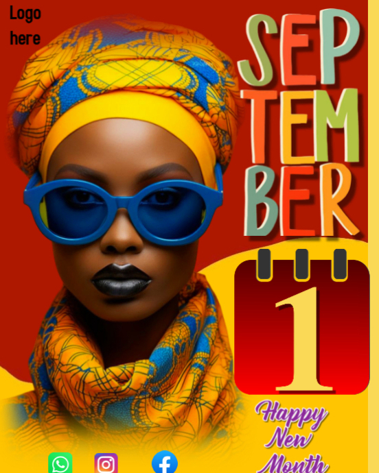 Red Maximalist September Flyer Template Instagram Portrait | PosterMyWall