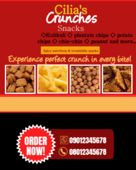 Red Maximalist Snacks Flyer  Instagram Portrait template