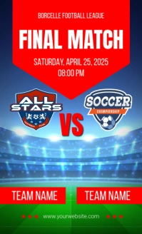 Red Maximalist Soccer Final Match Us Legal template