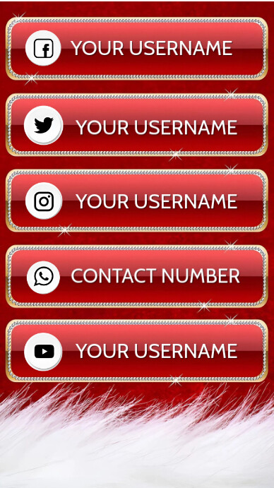 Red Maximalist Social Media Icons Set  Instagram Story template