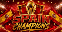 Vermelho Spain Football Championship Obraz udostępniany na Facebooku Template