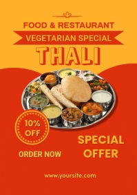 Red Maximalist Special Food Offer Template A4