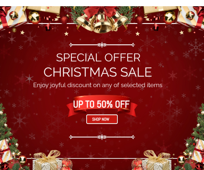 Red Maximalist Special Offer Christmas Sales Medium Rectangle 中矩形广告 template