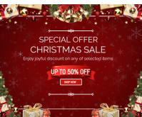 Red Maximalist Special Offer Christmas Sales  Medium Rectangle Retângulo médio template