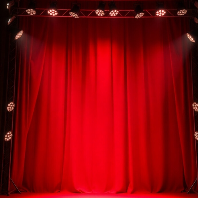 Red Maximalist Stage Background  Instagram Post template
