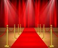 Red Maximalist Stage Background Medium Rectangle template