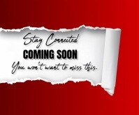Red Maximalist Stay Connected Large Rectangle template