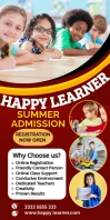 Red Maximalist Summer School Roll Up Banner 3' × 6' template