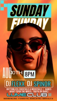 Red Maximalist Sunday Club Party  Instagram Story Instagram-Story template