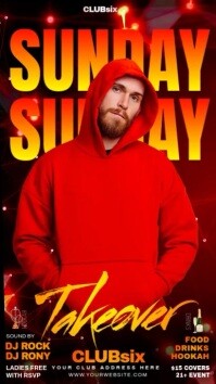 Red Maximalist Sunday Night  Instagram Story template