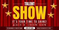 Red Maximalist Talent Show Facebook Shared Image template