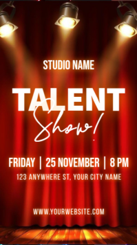 Red Maximalist Talent Show Instagram Story template