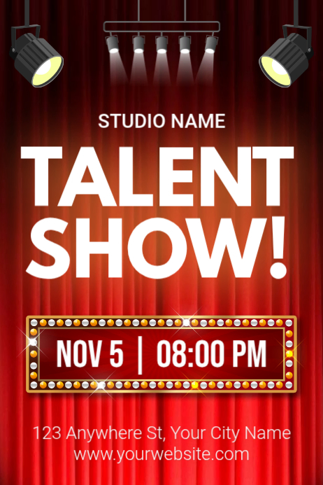 Copy of Red Maximalist Talent Show Poster | PosterMyWall