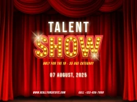 Red Maximalist Talent Show Theater And Musical Presentation Presentazione template