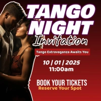 Red Maximalist Tango Night Instagram Post template
