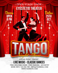 Red Tango Night Show Instagram Portrait Template