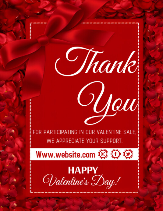Copy of Red Maximalist Thank You Card Flyer (us Letter) | PosterMyWall