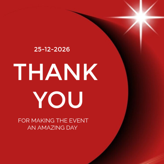 Copy of Red Maximalist Thank You Card Instagram Post | PosterMyWall
