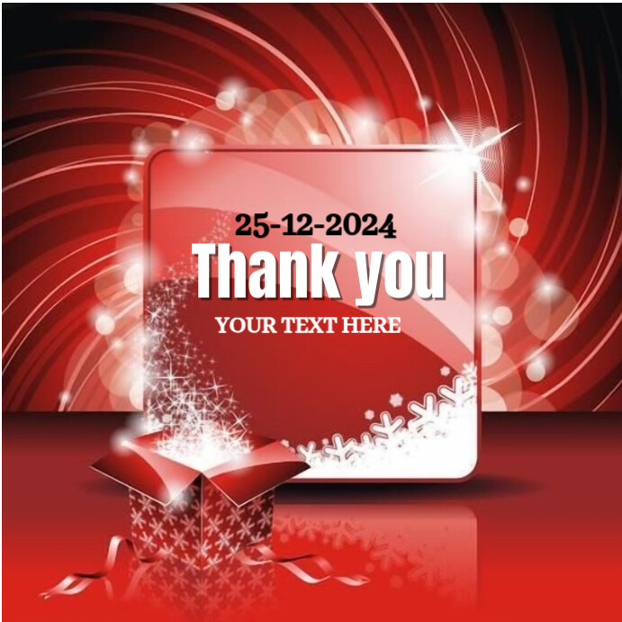 Copy of Red Maximalist Thank You Card Online Design Flyer/template ...