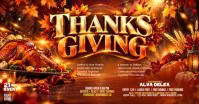 红色 Thanksgiving Event Annuncio Facebook Template
