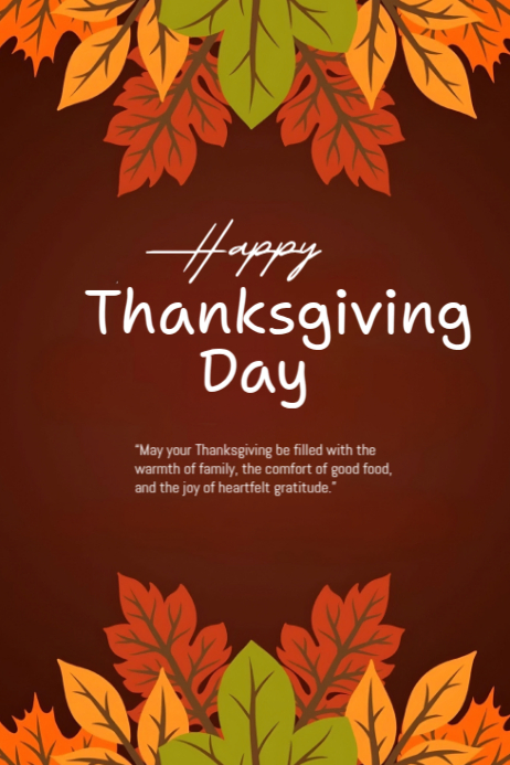 Red Maximalist Thanksgiving Poster Template | PosterMyWall