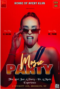 Red Maximalist This Image Is A Vibrant And Energetic Poster Advertising A "music Party" Pinterest Gr template