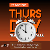 Red Maximalist Thursday Flyer  Instagram Post template
