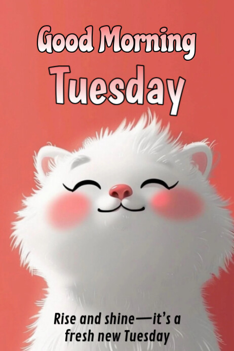 Red Maximalist Tuesday Card Poster Template | PosterMyWall