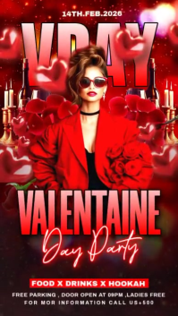 Red Maximalist Valentaine Day Instagram Story template