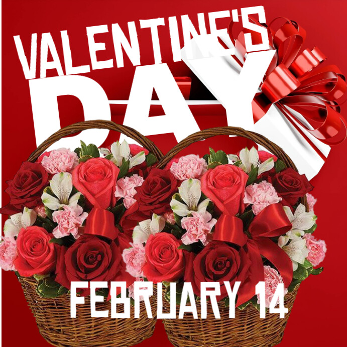 Red Maximalist Valentine's Day Design Template  Instagram Post Iphosti le-Instagram