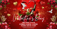 Red Maximalist Valentine's Day  Facebook Shared Image template