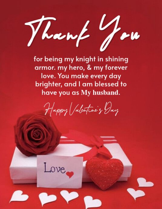 Red Maximalist Valentine Appreciation Message  Flyer (us Letter) template