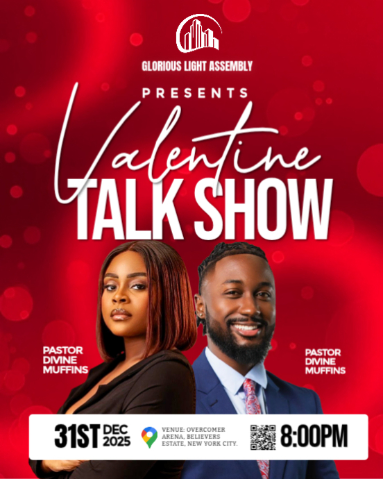 Copy of Red Maximalist Valentine Day Flyer Instagram Portrait ...