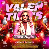 Red Maximalist Valentine Day  Instagram Post template