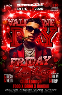 Red Maximalist Valentine Day Party Tabloid Tabloïd template