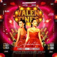 Red Maximalist Valentine Day Poster Instagram Post template