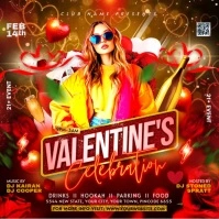 Red Maximalist Valentine Day Poster Instagram Post template