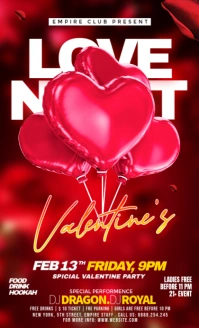 Red Maximalist Valentine Night Party  Us Legal template