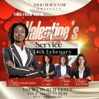 Red Maximalist Valentines Day  Instagram Post template