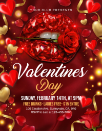 Red Maximalist  Valentines Flyer Flyer (us Letter) template