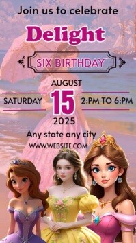 Red Maximalist Video Birthday Party For Kids  Tiktok Video template