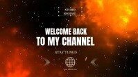 Red Maximalist Welcome Back To My Channel Digital Display (16:9) template